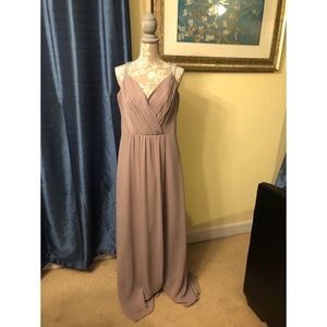 SALE! • Lilac rhinestone accent slit dress •